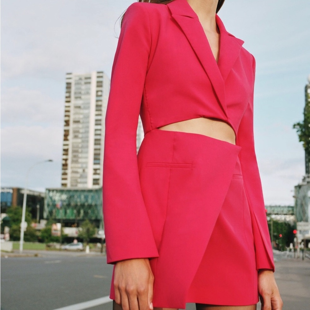 Zara Cut Out Blazer Mini Cocktail Dress Size Medium